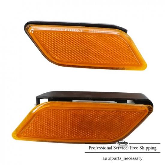 Front Bumper LH+RH Side Marker Lights For 2010-13 Mercedes E350 Coupe C207 W207