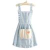 Breathable Long Sleeve Apron Protective Suspender Work Dress Cleaning Apron  Restaurant Use