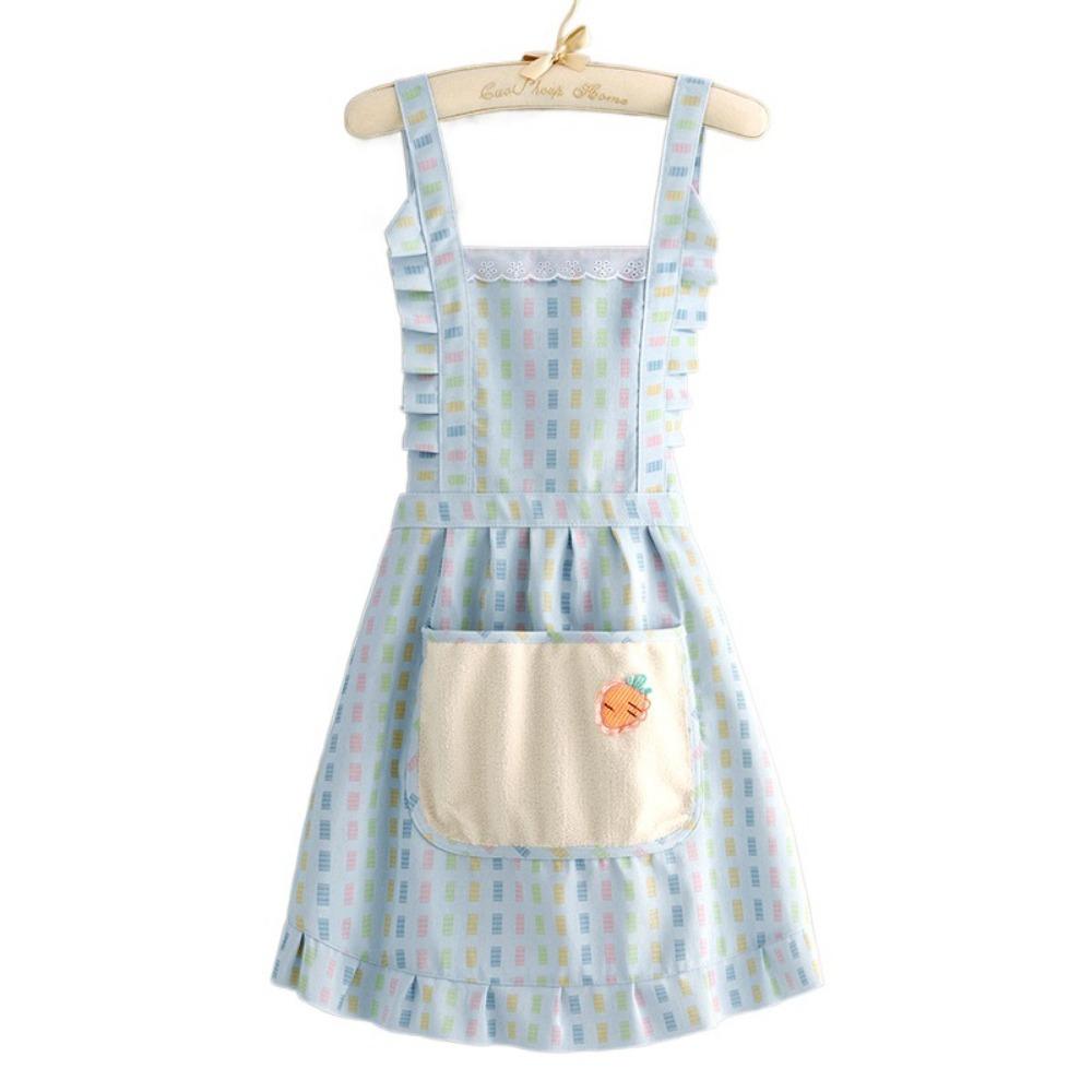 Breathable Long Sleeve Apron Protective Suspender Work Dress Cleaning Apron  Restaurant Use