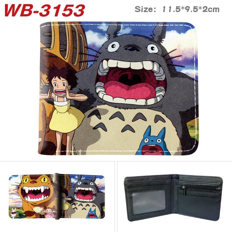 Studio Ghibli Mój sąsiad Totoro Portmonetka Anime Pełnokolorowy Nadruk Krótki Portfel na Karty Uroczy Kreskówkowy Skórzany Puzderko Różowy