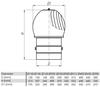 Aluminium Chimney Flue Cowl Air Extraction Spinner 250Mm Diameter