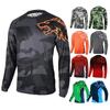 Herren Abfahrtskleidung Radsport Langarm Fahrradoberteile Mountainbikes Atmungsaktiv Feuchtigkeitsableitend Weich Schnelltrocknendes T-Shirt