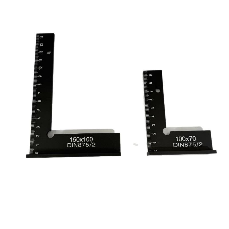 Aluminum Alloy Flat Angle Ruler Base Measuring Tape with Seat Shape Right Angle Ruler Knife Mouth Angle Ruler