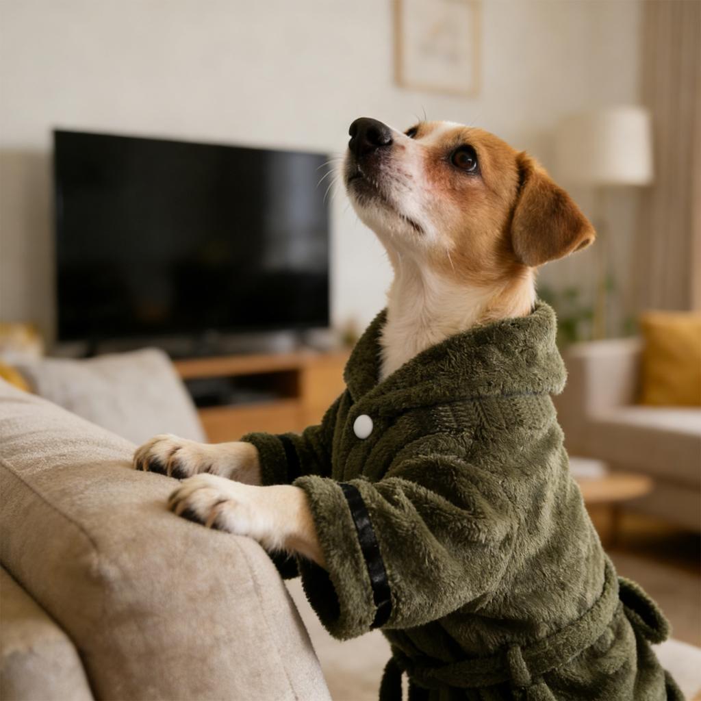 Cats And Dog Gray Coral Fleece Robe For Pet Warmth, Absorbent And Quick-Drying Color Bathrobe And Towel