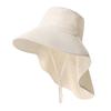 Mountaineering hat large brim summer outdoor waterproof shawl hat ponytail removable UV protection neck bucket hat