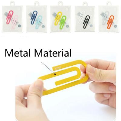 2 Peças Clipe de Papel Criativo Marcador de Página Colorido Versão Coreana Metal Grande Marcador de Página Clipes para Planejador Clipe de Papel de Ferro Fofo Gigante