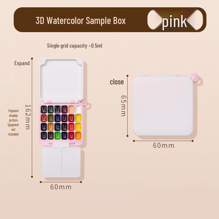 Portable Multi-Functional Watercolor Paint Box with Brush Washer Palette & Bucket