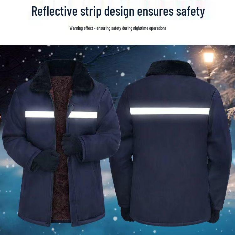 Winterisolierte Arbeitskleidung: Reflektierende Baumwolljacke für Kühlhäuser und Autowerkstätten