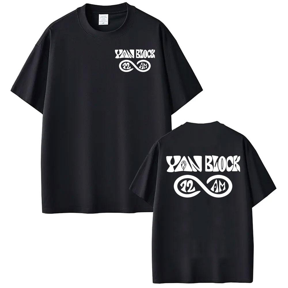 Rapper Yan Block Album Logo Graphic T Shirts Men Womens Summer Fashion Vintage Classic Oversized T Shirt Casual Cotton Tshirts