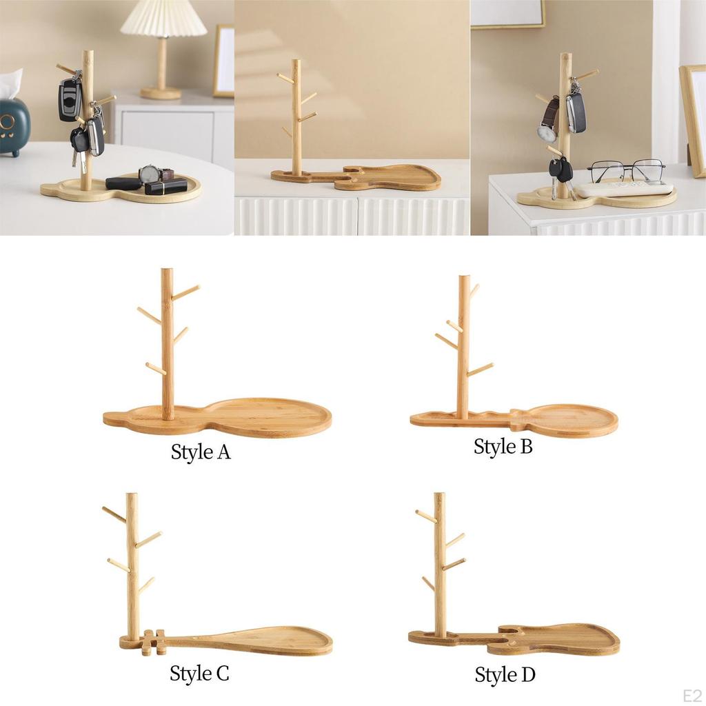 Elegant Wooden Jewelry Stand for Organizing Trinkets and Accessories