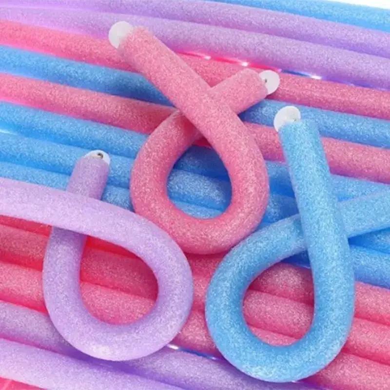 10 buc Tije flexibile pentru ondularea parului Masini pentru ondulatori de par Spumă moale Bucle îndoite Role flexibile Instrumente de styling Rolă de păr fără căldură