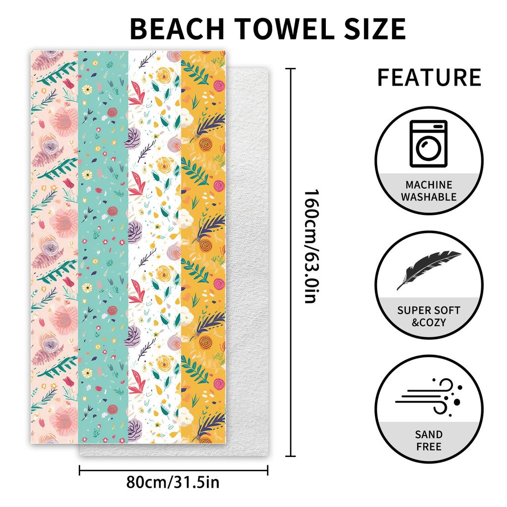 New, double-sided velvet beach towel, support surf towel, sports towel.