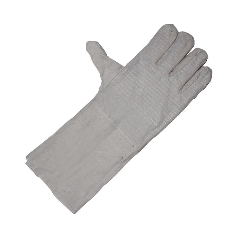 Junyu Extended White Canvas Work Gloves One Size