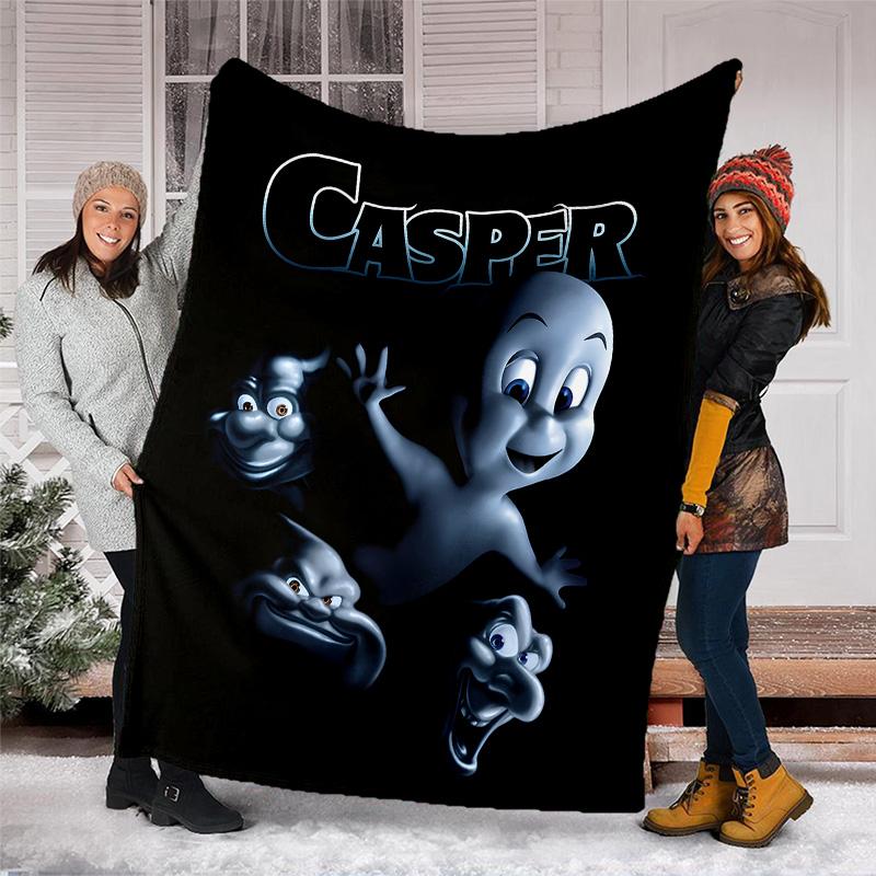 1pc Casper1 Theme Blanket - Digital Print, Polyester, Cozy for All Seasons, Perfect for Outdoor, and Travel