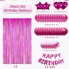 Birthday Rainsilk Curtain Balloon Set Birthday Letter Heart Five Star Aluminum Foil Balloon Birthday Party Decoration