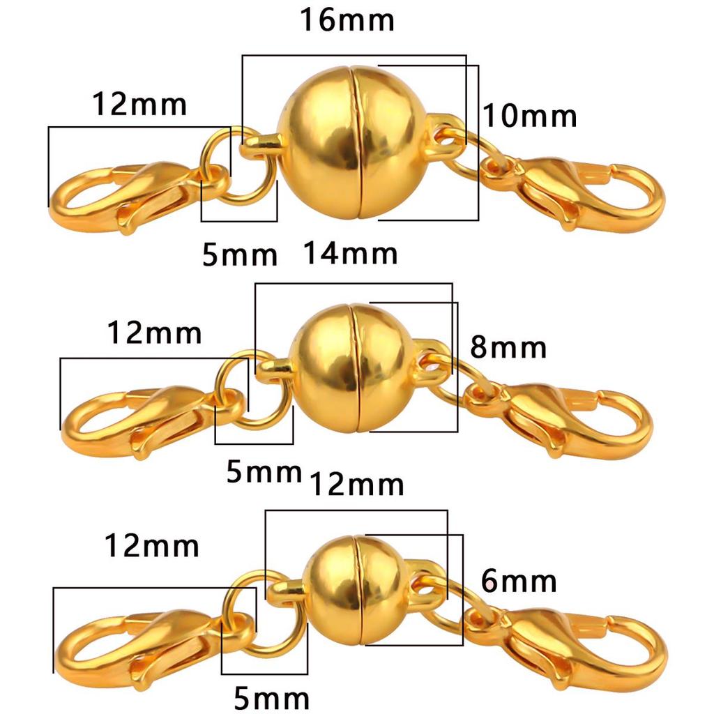 2/5 Stück Verschlüsse, Zubehör, magnetischer Hummer für Halskette, Armband, Hummerkugelhaken