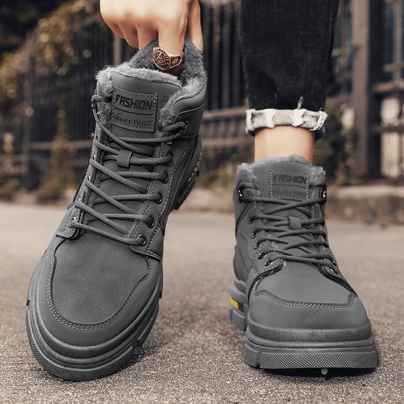 Pánské Absorpce otřesů Protiskluzové a odolné proti opotřebení Střední Móda Outdoor Bavlna Boty Martin Boty Běžné Pánské Boty Sněhule