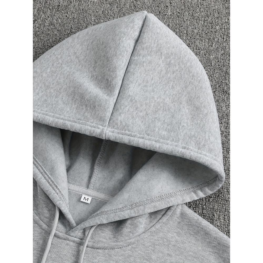 Set Casual alla Moda da Uomo in 2 Pezzi con Felpa con Cappuccio e Coulisse con Stampa Bandiera a Lettere e Pantaloni Sportivi da Esterno con Coulisse, Set Cool
