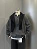 Men's Korean Style Color Block Two-Piece Shawl Knit Sweater - Fashionable Spring/Autumn Age-Reducing Outfit