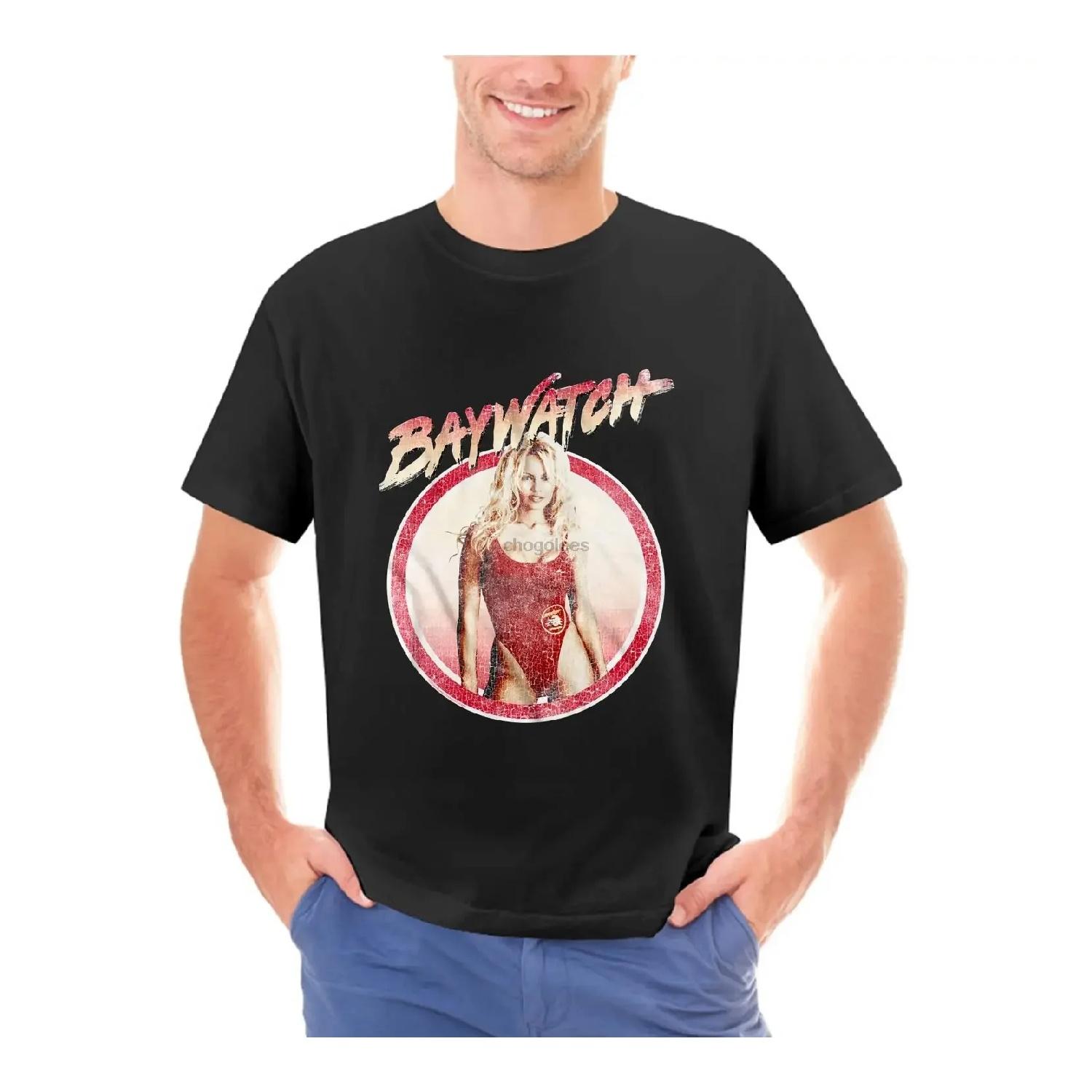 Baywatch 90 s Drama Beach Patrol Lifeguard Pamela Anderson Vintage Adult T-Shirt(1) S чёрный