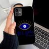 Evil Eye Illustrations czarny futerał na telefon iPhone 13 8 7 6S Plus X 5S SE 2020 XR 11 12 mini pro XS MAX