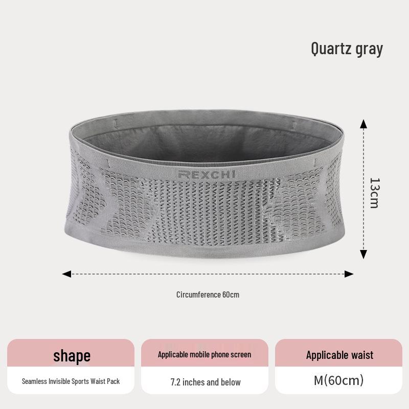 

Leiqi Сумка на пояс для бега и фитнеса на открытом воздухе для мужчин и женщин – Высокоэластичная, дышащая, незаметная спортивная сумка для пеших прогулок, велоспорта и хранения телефона. L серый