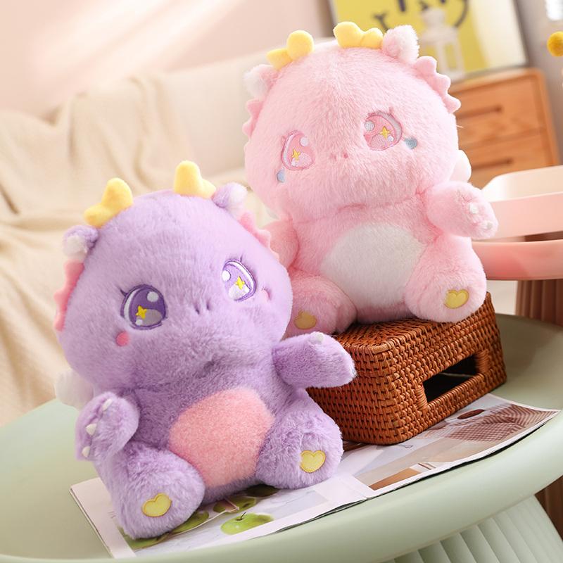 Cute Little Dragon Plush Toy Soft Dinosaur Stuffed Animal Doll For Kids Girls Baby Birthday Gift