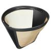Reusable Gold Tone Permanent #4 Cone Shape Coffee Filter Mesh Basket Filter New
