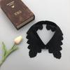 LHY Elegant Detachable Polyester Lace Beaded Fake Collar Shirt Accessory for Women Blouse Half Shirt