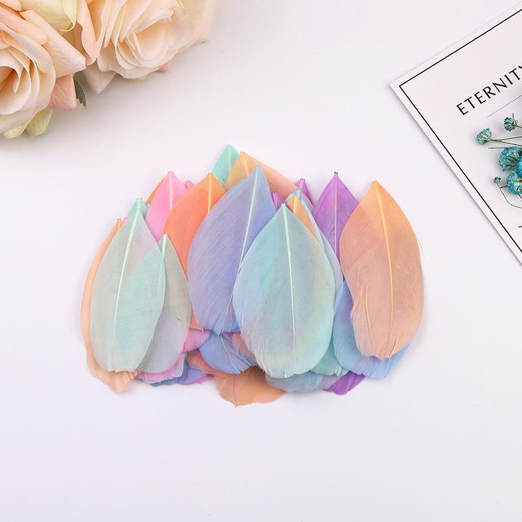 50Pcs5-8Cm Colored Goose Feather Floating Head Diy Jewelry Accessories Feather Goose Feather Craft Decorative Material