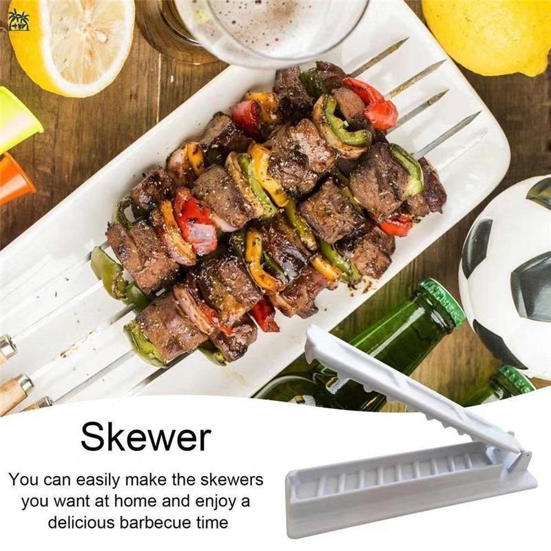 1PC Pinchos Fabricante de Kebab Pinchos para Barbacoa Pinchos para Barbacoa al Aire Libre Herramientas para Carne