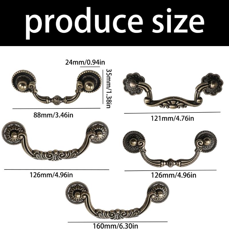 Antique Styles Cabinet Handle Retros Wardrobe Closet Door Pulls For Various Furniture Applications