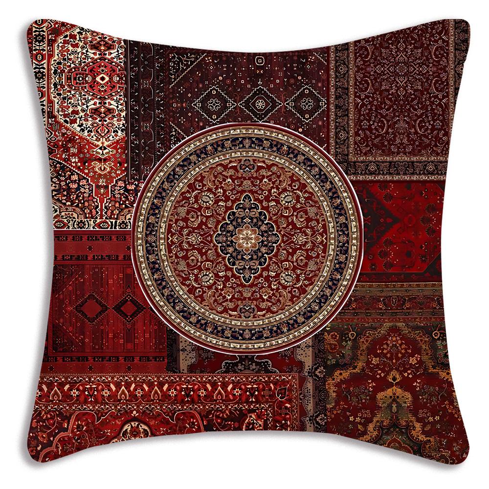 Luxury Persians R-Rug Illow Covers Cartoon Sofa Decorative Home Double-sided Printing Short Plush Cute Cushion Cover