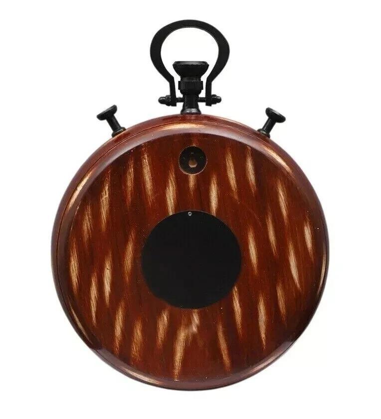 Vintage Brown Wood & MDF Wall Clock,