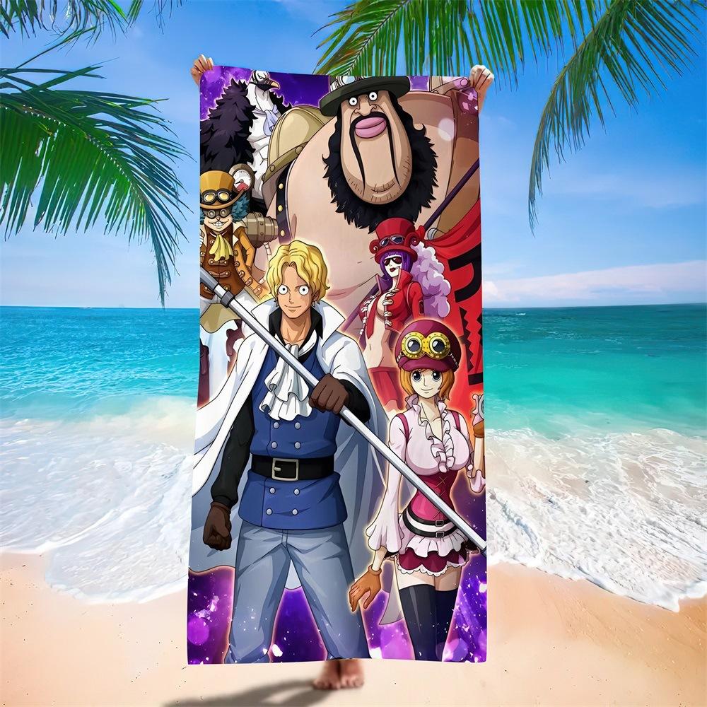 New Anime Character Printed Microfiber Beach Towel Quick Dry Water Absorbent Bath Towel