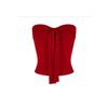 Summer ins pure desire sexy bow lace-up tube top women's summer slim-fitting slim-looking bottoming chest-wrapped top