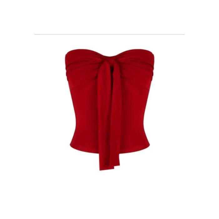 Summer ins pure desire sexy bow lace-up tube top women's summer slim-fitting slim-looking bottoming chest-wrapped top