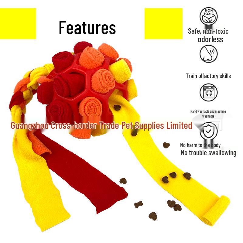 Interactive Dog Puzzle Ball: Sniffing, Teething, Energy-Boosting Olfactory Training Toy