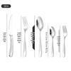 Cross 304 Stainless Steel Star Diamond Tableware Set: Steak Knife, Fork, Spoon, and Teaspoon for Home and Hotel Use