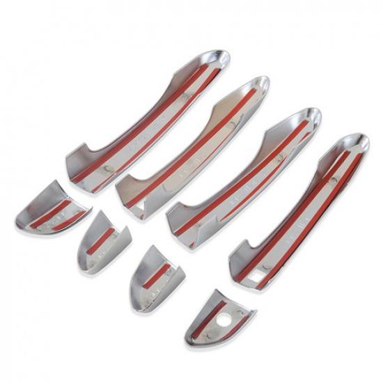 For Hyundai Tucson 2016-2019 Chrome Side Door Handle Cover Trim with Smart hole