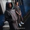 Streetwear Hooded Sweatshirt Jogger Set Men Embroidered Patchwork Loose Fit Casual Tracksuit Fall 2025