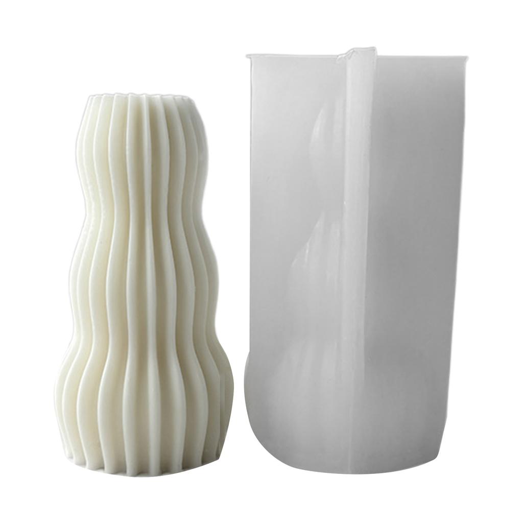 Unique and Elegant DIY Striped Mold Geometric Shape Candle Mold Convenient Silicone Mold for Striped Candle Crafting