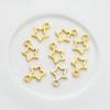 Popular Alloy DIY Accessories Hollow Five-Pointed Star Pendant DIY Handmade Bracelet Necklace Earring Clip Materials