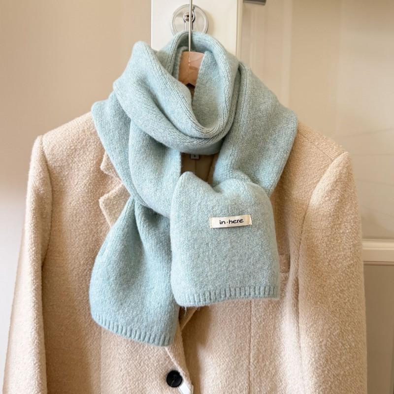 Womens Wool Blend Knit Scarf Thick Warm Long Winter Neck Wrap Students Couples Fashion Accessory