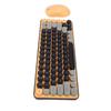 Wireless Keyboard and Mouse Combo 85 Keys Cordless Mice Keyboard with Round Keycaps Dual Mode