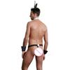 Mens Bunny Costume Maid Cosplay Underwear Set Men Rabbit Party Role Play Uniform Thong Bunny Ears Headband Collar Sex Lingerie