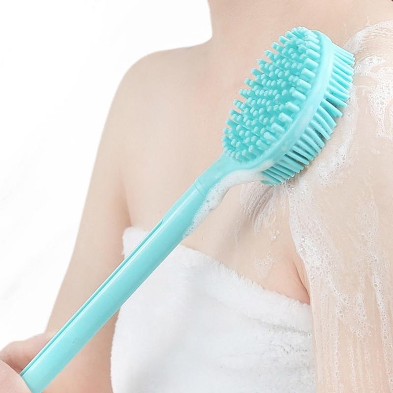 40cm Silicone Body Scrub Brush For Exfoliation And Skin Cleaning Gentle Back Massager With Hanging Hook