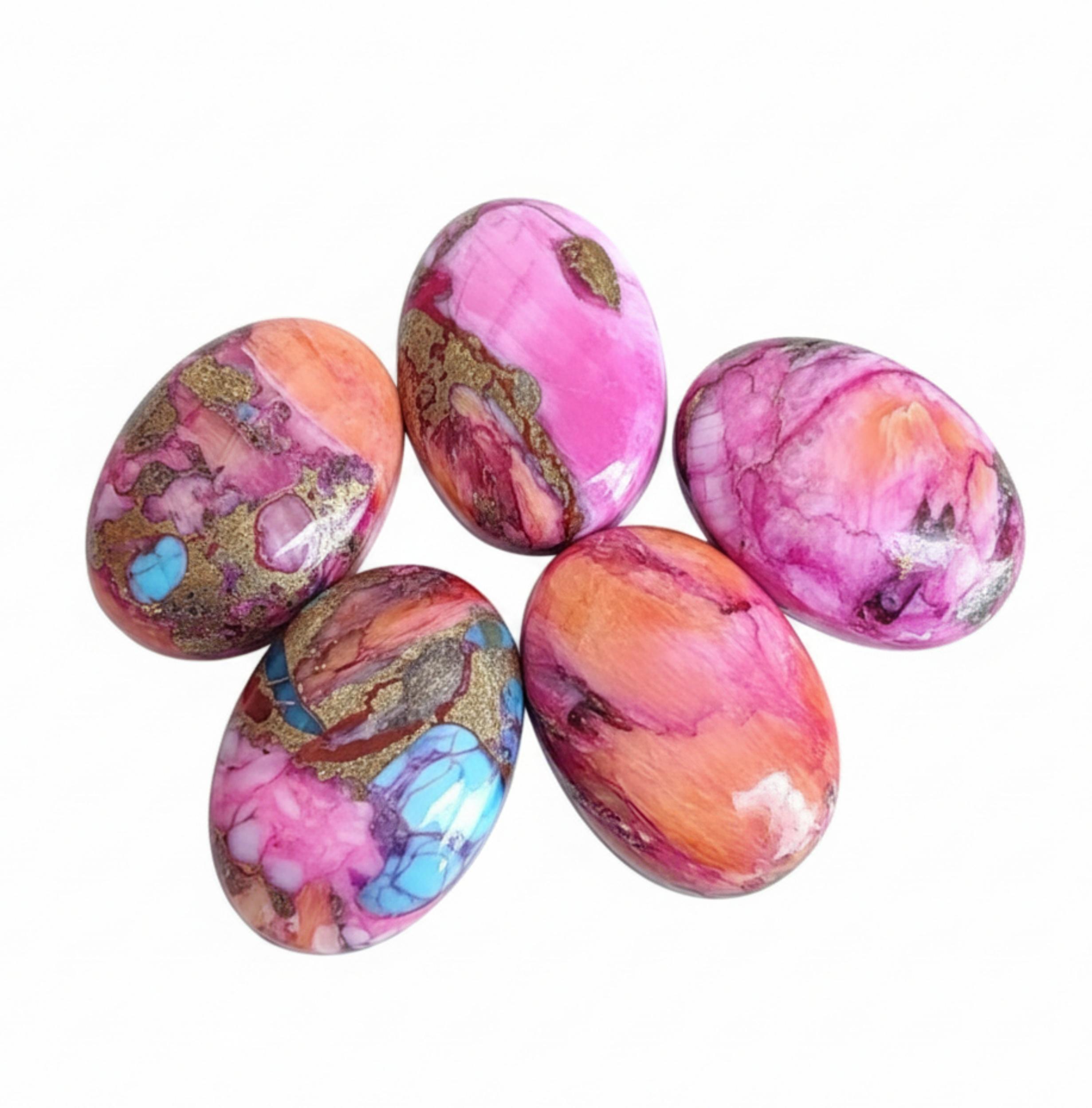 

Натуральные розовые колючие устрицы, бирюзовые драгоценные камни - овальные кабошоны с плоской задней стороной для изготовления ювелирных изделий 10x12mm розовый
