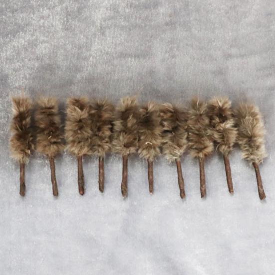 Lindo espanador de penas ecológico em escala 1/12, modelo mini brinquedo para casa de bonecas