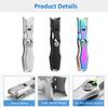 Large Opening Opening Nail Clippers Stainless Steel Nail Cutter with Nail File Toenail Cutter Nail Cutters for Elderly Adult